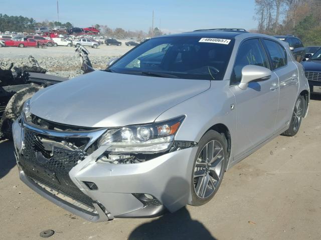 JTHKD5BH3E2199875 - 2014 LEXUS CT 200 SILVER photo 2