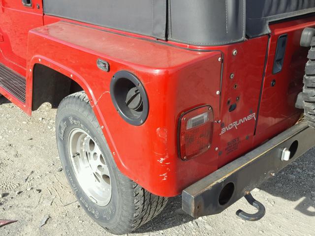 1J4FA49S71P315321 - 2001 JEEP WRANGLER / RED photo 9