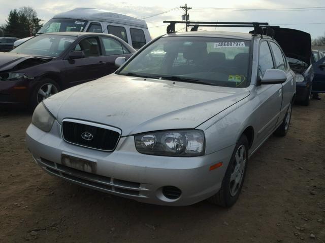 KMHDN45D92U318695 - 2002 HYUNDAI ELANTRA GL GRAY photo 2