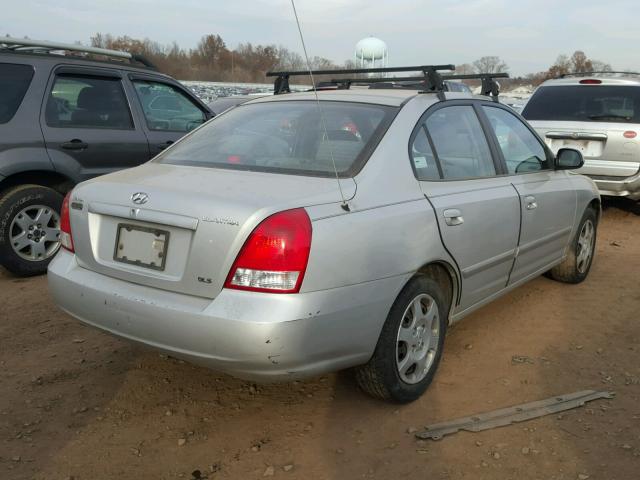 KMHDN45D92U318695 - 2002 HYUNDAI ELANTRA GL GRAY photo 4