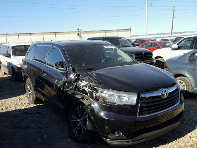 5TDJKRFH2GS284691 - 2016 TOYOTA HIGHLANDER BLACK photo 1