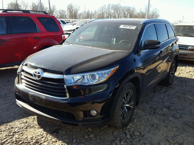 5TDJKRFH2GS284691 - 2016 TOYOTA HIGHLANDER BLACK photo 2