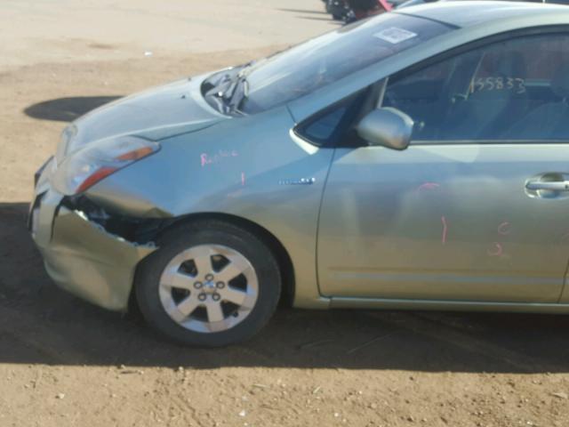 JTDKB20U373260905 - 2007 TOYOTA PRIUS GREEN photo 9