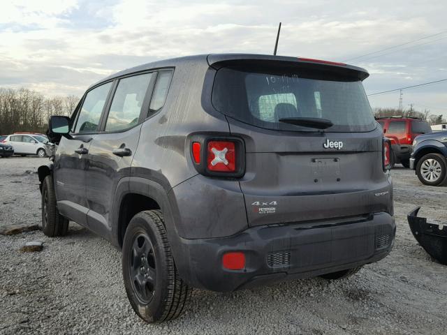 ZACCJBAB6HPF20750 - 2017 JEEP RENEGADE S CHARCOAL photo 3