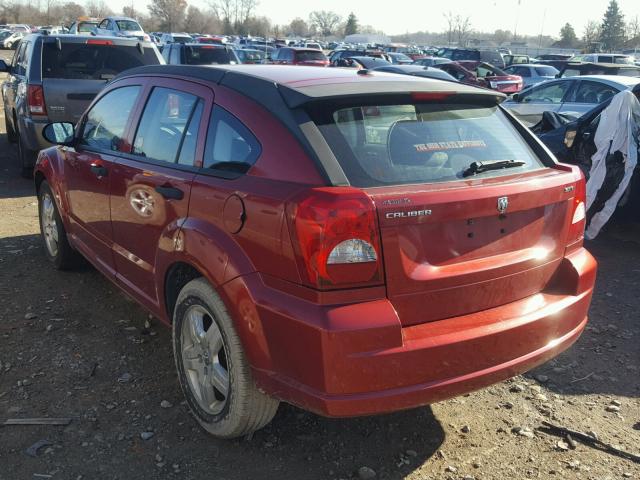 1B3HB48B18D587180 - 2008 DODGE CALIBER SX MAROON photo 3