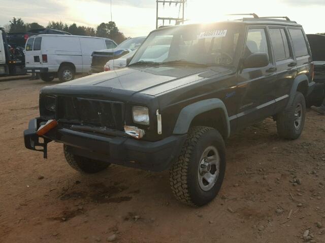 1J4FJ68S7WL232919 - 1998 JEEP CHEROKEE S BLACK photo 2