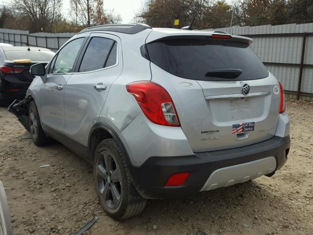 KL4CJCSB0EB720365 - 2014 BUICK ENCORE SILVER photo 3