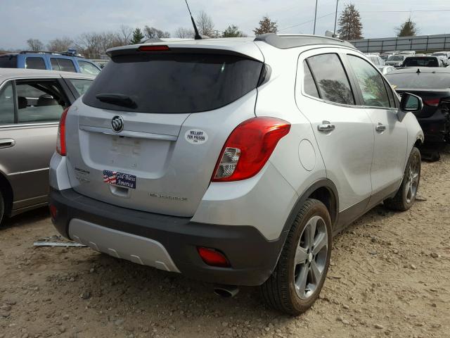 KL4CJCSB0EB720365 - 2014 BUICK ENCORE SILVER photo 4