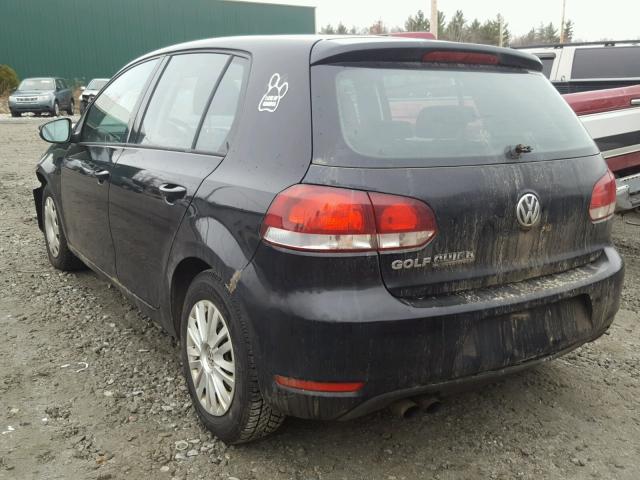 WVWDB7AJ9AW223468 - 2010 VOLKSWAGEN GOLF BLACK photo 3