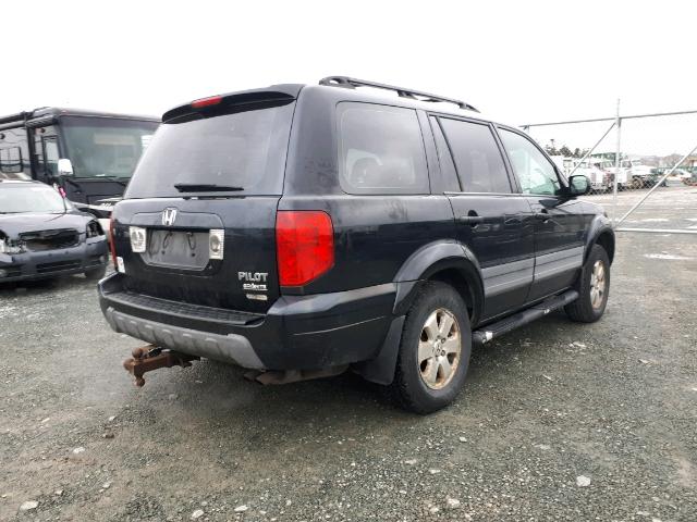 2HKYF18144H004355 - 2004 HONDA PILOT LX BLACK photo 4