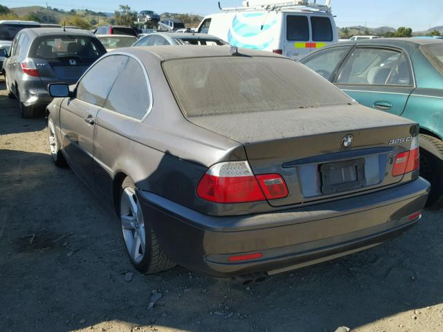 WBABD33495PL06817 - 2005 BMW 325 CI GRAY photo 3