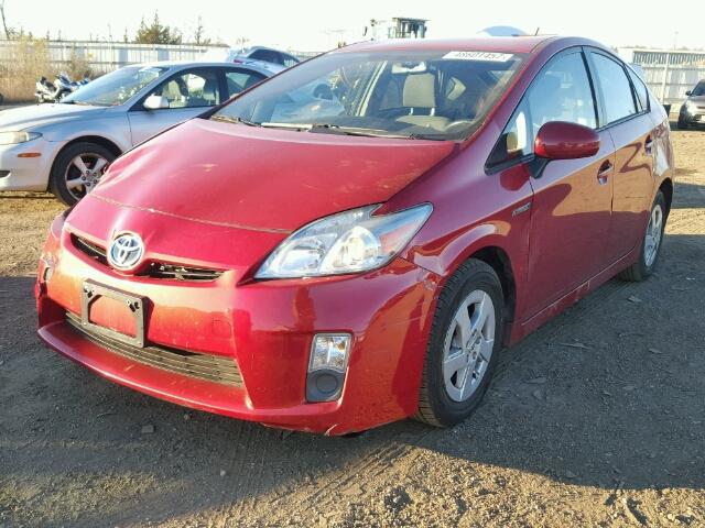 JTDKN3DU7B0290510 - 2011 TOYOTA PRIUS RED photo 2