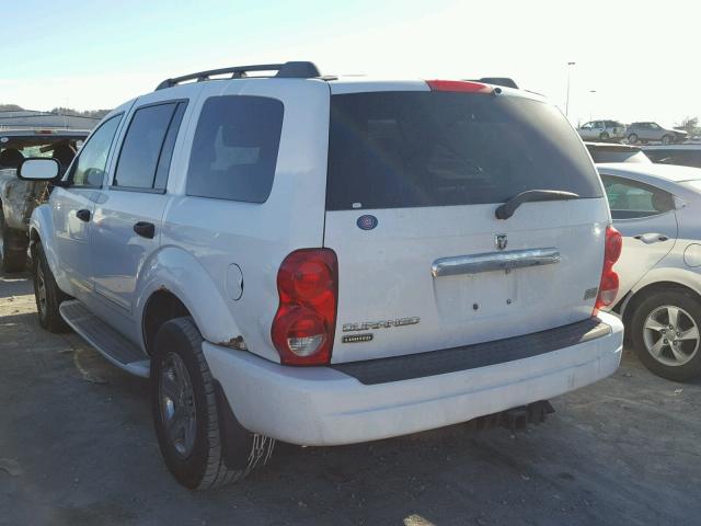 1D8HB58D35F509569 - 2005 DODGE DURANGO LI WHITE photo 3