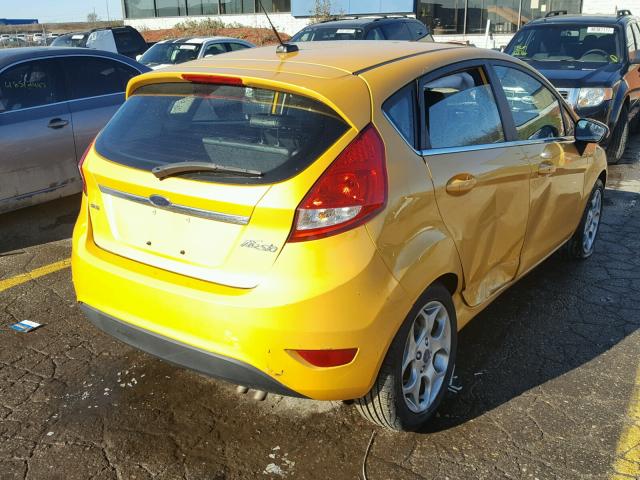 3FADP4FJ7BM100283 - 2011 FORD FIESTA SES YELLOW photo 4