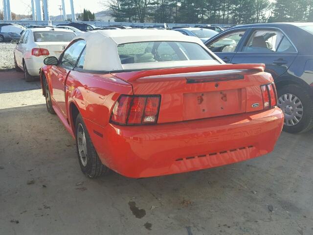 1FAFP4441YF244166 - 2000 FORD MUSTANG RED photo 3