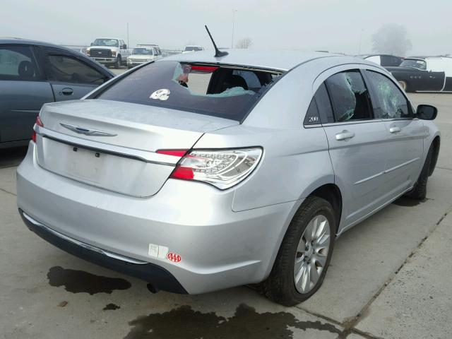 1C3CCBAB8CN271383 - 2012 CHRYSLER 200 LX SILVER photo 4