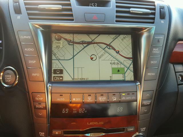 JTHBL46F585078614 - 2008 LEXUS LS 460 GRAY photo 9