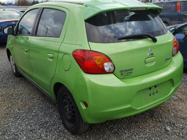 ML32A3HJ1EH006826 - 2014 MITSUBISHI MIRAGE DE GREEN photo 3