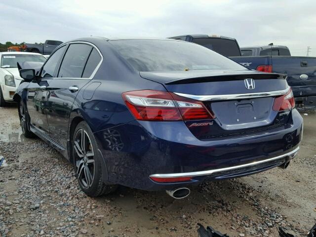 1HGCR2F58HA113252 - 2017 HONDA ACCORD SPO BLUE photo 3