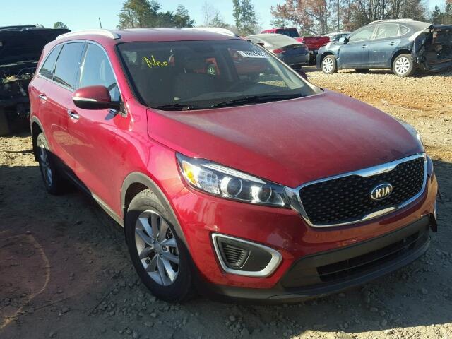 5XYPG4A59GG153928 - 2016 KIA SORENTO LX RED photo 1