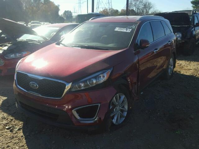 5XYPG4A59GG153928 - 2016 KIA SORENTO LX RED photo 2