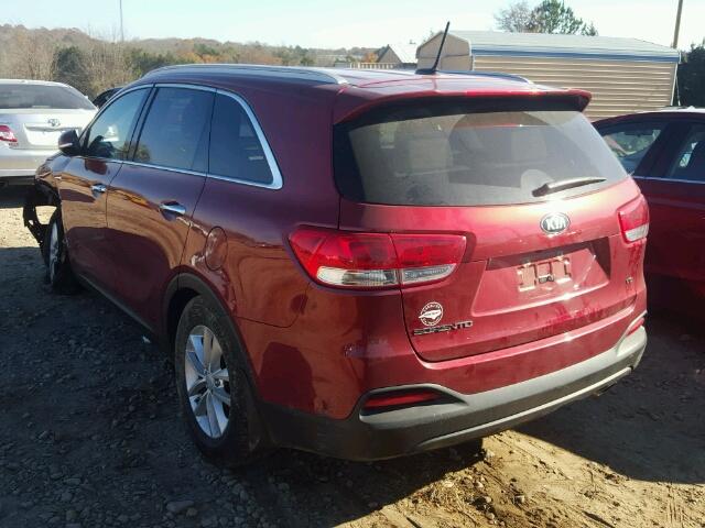 5XYPG4A59GG153928 - 2016 KIA SORENTO LX RED photo 3