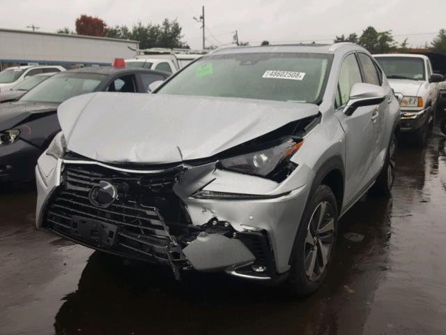 JTJBJRBZ6K2102168 - 2019 LEXUS NX 300H SILVER photo 2