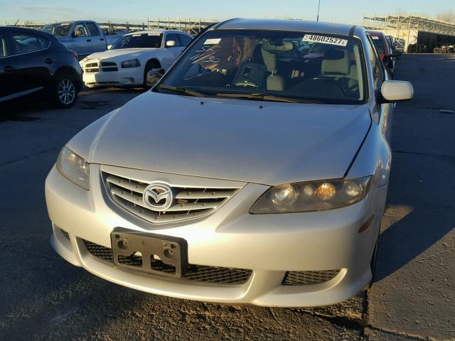 1YVHP82D255M75232 - 2005 MAZDA 6 S SILVER photo 2