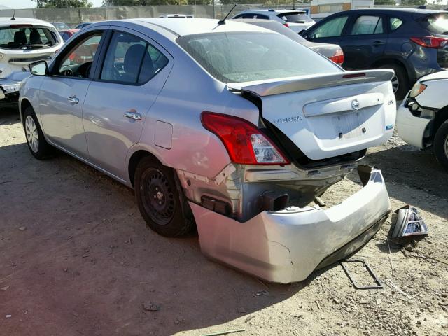 3N1CN7APXGL835249 - 2016 NISSAN VERSA S SILVER photo 3