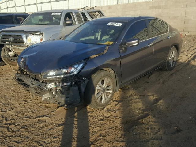 1HGCR2F31FA031889 - 2015 HONDA ACCORD LX GRAY photo 2