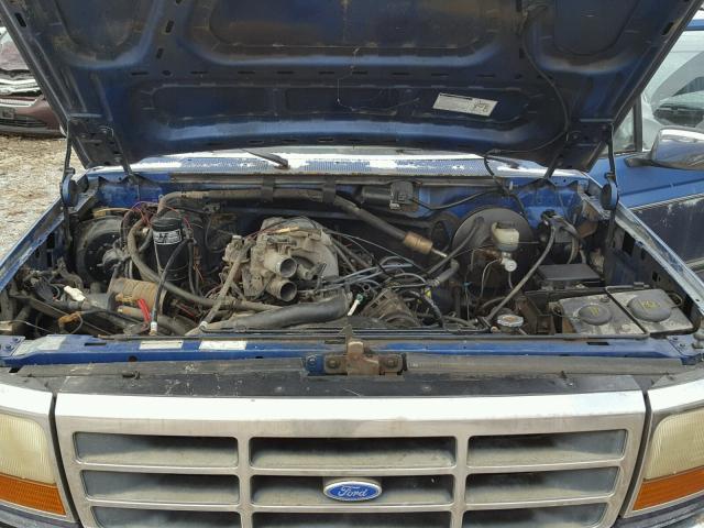 1FTEF15N0NNA70736 - 1992 FORD F150 BLUE photo 7