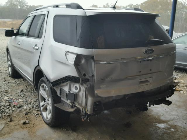 1FM5K8F82FGC33420 - 2015 FORD EXPLORER L SILVER photo 3