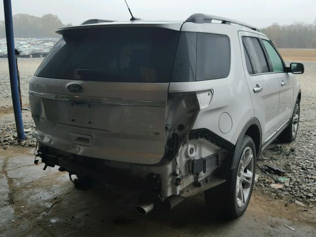 1FM5K8F82FGC33420 - 2015 FORD EXPLORER L SILVER photo 4