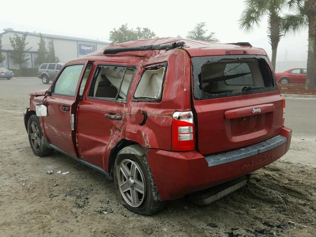 1J8FT28W78D682961 - 2008 JEEP PATRIOT SP RED photo 3