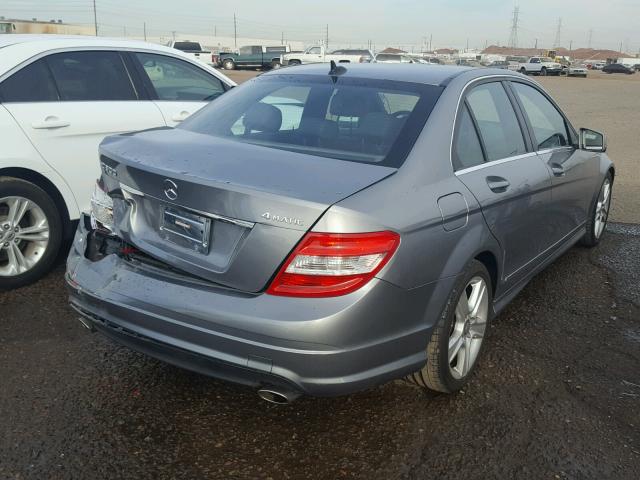 WDDGF8BB0BR178988 - 2011 MERCEDES-BENZ C 300 4MAT GRAY photo 4