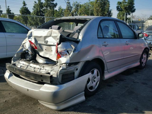 1NXBR32E54Z268187 - 2004 TOYOTA COROLLA S SILVER photo 4