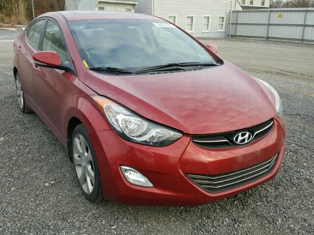 KMHDH4AEXCU319264 - 2012 HYUNDAI ELANTRA GL RED photo 1