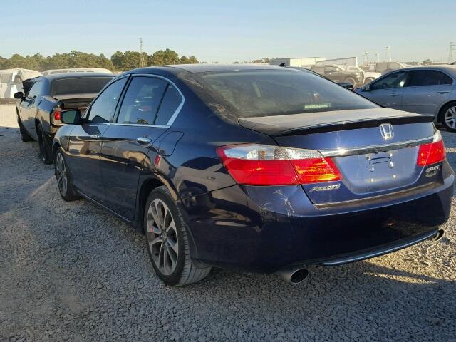 1HGCR2F51FA122307 - 2015 HONDA ACCORD SPO BLUE photo 3