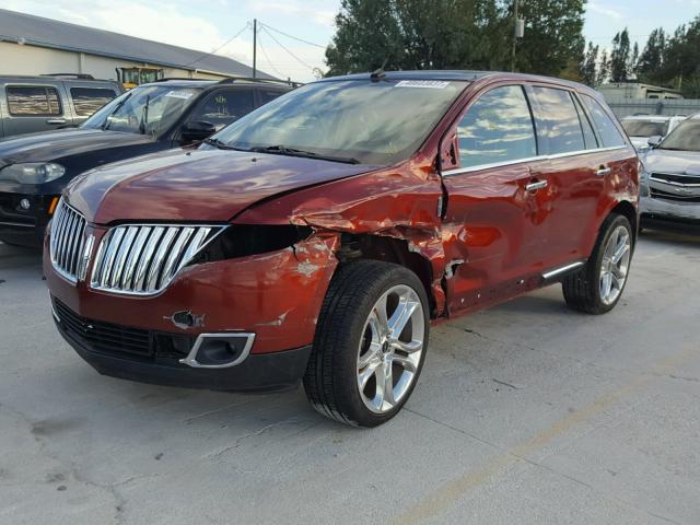 2LMDJ6JK1EBL01299 - 2014 LINCOLN MKX ORANGE photo 2