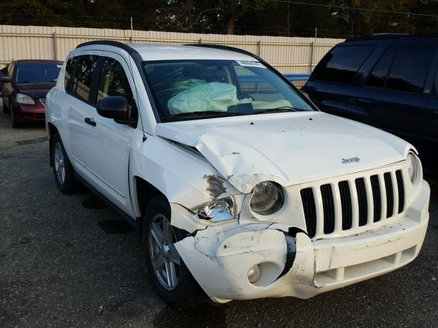 1J8FF47W58D705836 - 2008 JEEP COMPASS SP WHITE photo 1