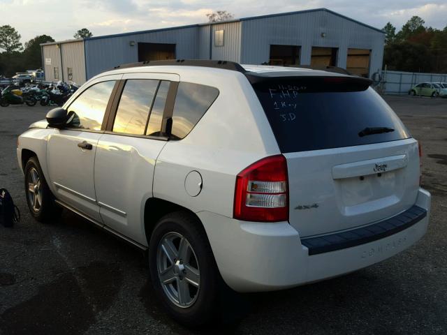 1J8FF47W58D705836 - 2008 JEEP COMPASS SP WHITE photo 3
