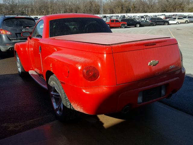 1GCES14P14B113415 - 2004 CHEVROLET SSR RED photo 3