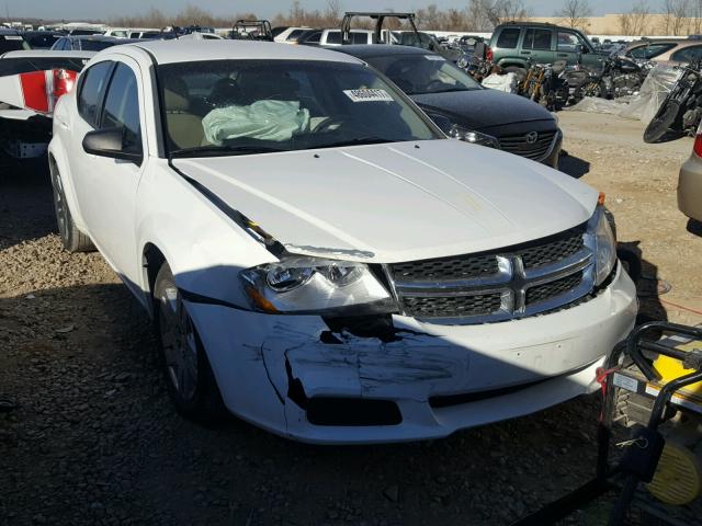 1C3CDZAB6CN286115 - 2012 DODGE AVENGER SE WHITE photo 1