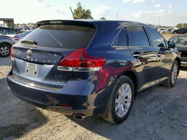 4T3ZA3BB9FU091424 - 2015 TOYOTA VENZA LE BLUE photo 4