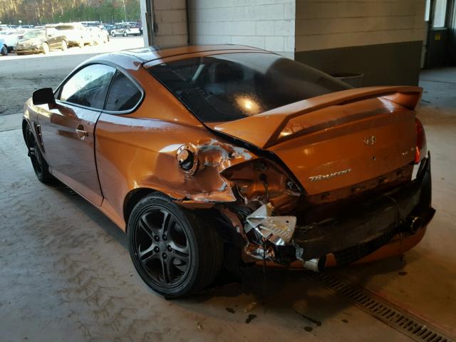 KMHHN65F06U199441 - 2006 HYUNDAI TIBURON GT ORANGE photo 3