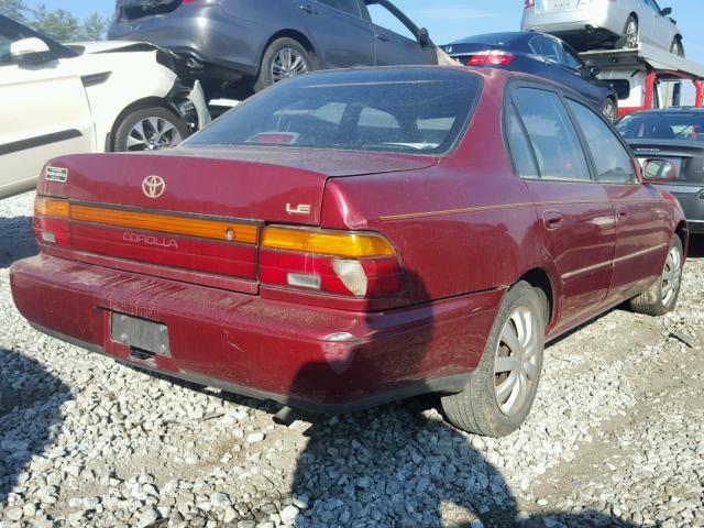 1NXAE00E4PZ062548 - 1993 TOYOTA COROLLA LE RED photo 4