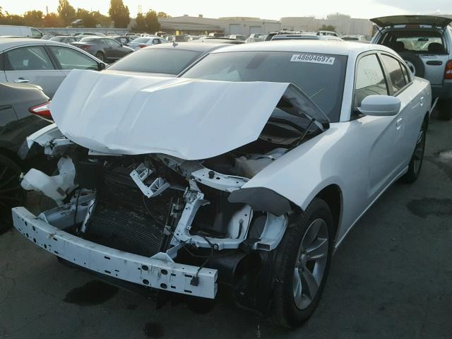 2C3CDXHG8FH914792 - 2015 DODGE CHARGER SX WHITE photo 2