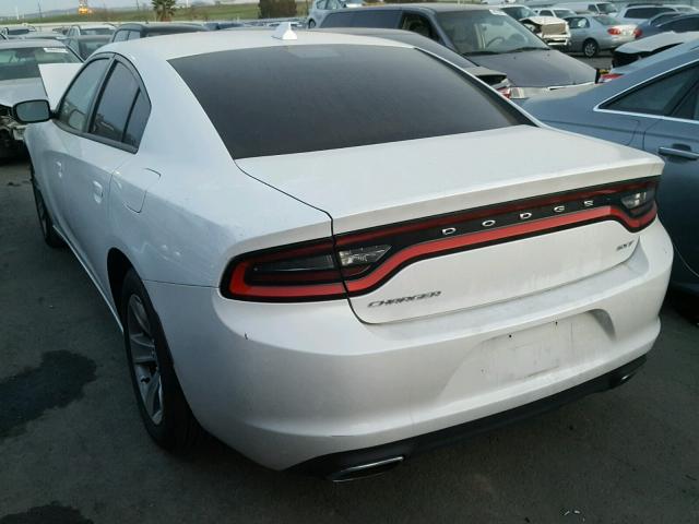 2C3CDXHG8FH914792 - 2015 DODGE CHARGER SX WHITE photo 3