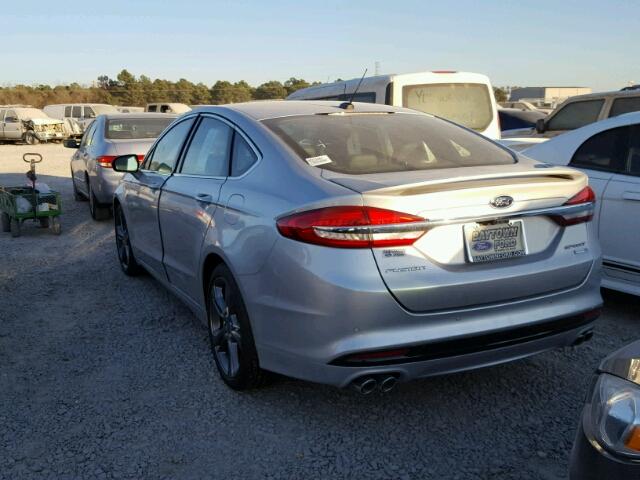 3FA6P0VP3HR221041 - 2017 FORD FUSION SPO SILVER photo 3