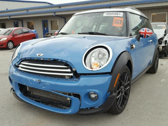 WMWZF3C59DT491412 - 2013 MINI COOPER CLU BLUE photo 2